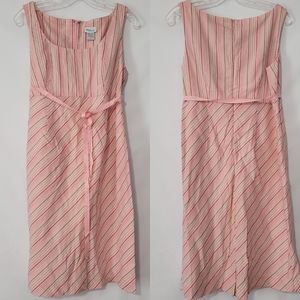 Mimi Maternity Pink Stripe Sleeveless Dress Ladies Size Small S